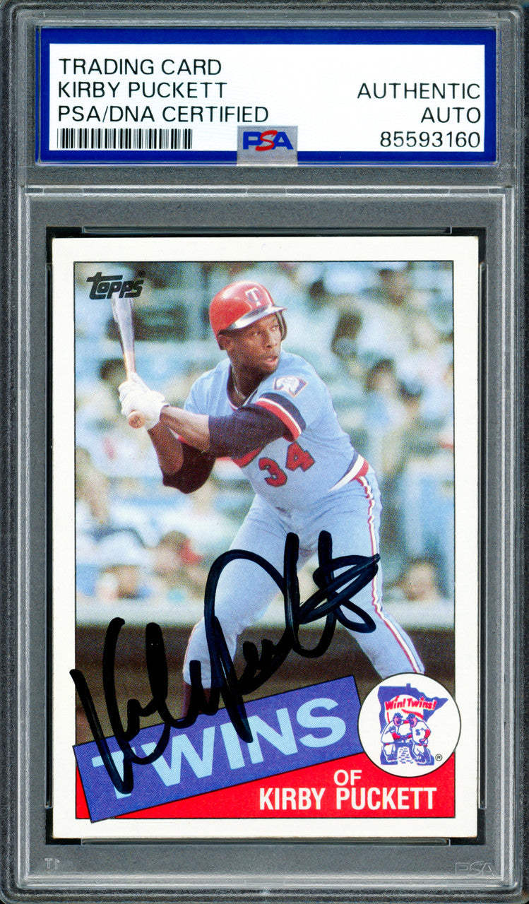 Kirby Puckett Autographed 1985 Topps Rookie Card #536 Minnesota Twins Vintage Signature PSA/DNA #85593160