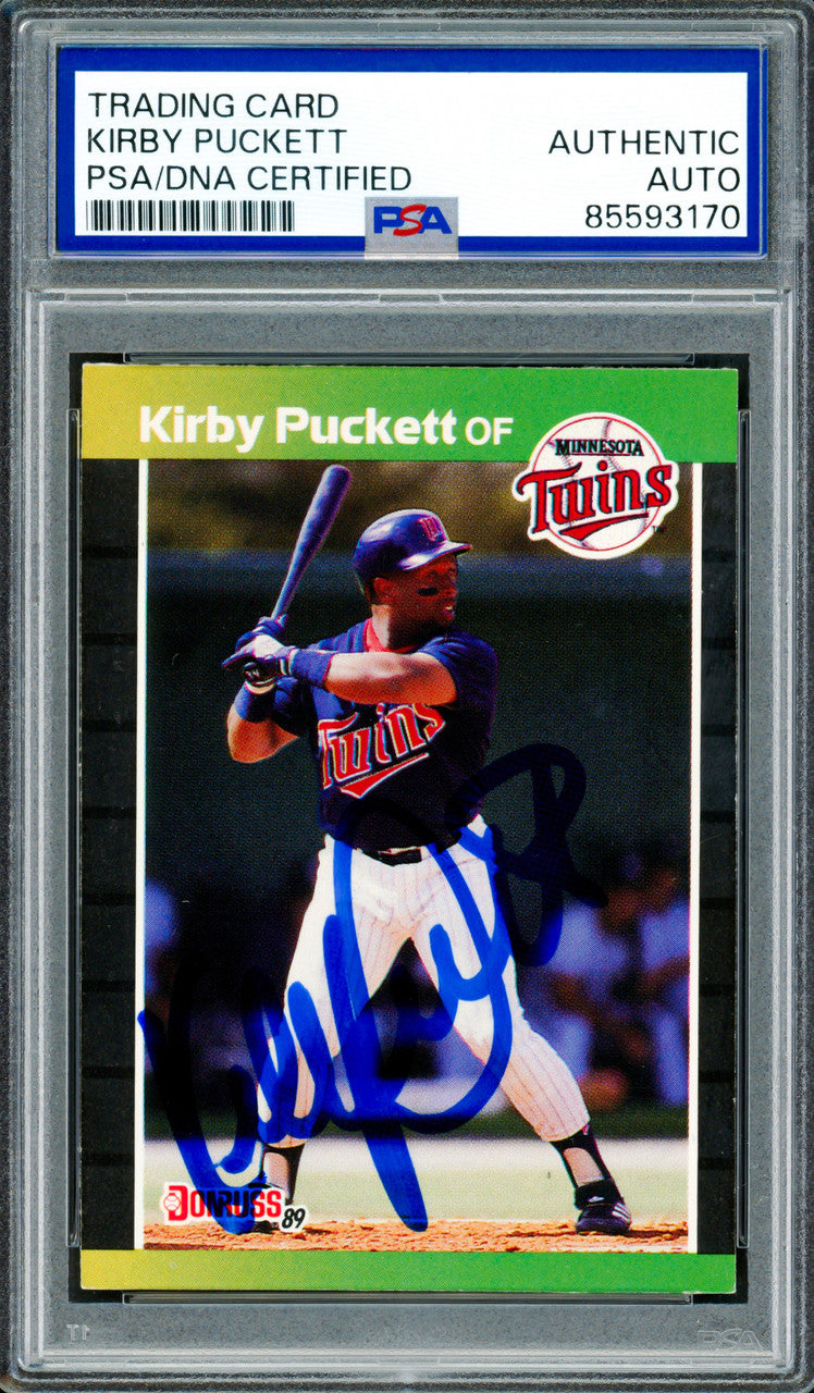 Kirby Puckett Autographed 1989 Donruss Card #182 Minnesota Twins PSA/DNA #85593170