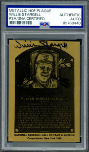 Willie Stargell Autographed 1989 Hall of Fame HOF Metallic Plaque Pittsburgh Pirates PSA/DNA #85768440