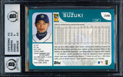 Ichiro Suzuki Autographed 2001 Topps Rookie Card #726 Seattle Mariners BGS 9 Auto Grade Gem Mint 10 Beckett BAS #15681347