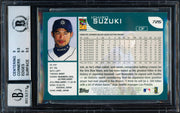 Ichiro Suzuki Autographed 2001 Topps Rookie Card #726 Seattle Mariners BGS 9 Auto Grade Gem Mint 10 Beckett BAS #15681332