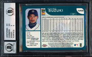 Ichiro Suzuki Autographed 2001 Topps Chrome Traded Rookie Card #T266 Seattle Mariners BGS 9 Auto Grade Gem Mint 10 Beckett BAS #15681666