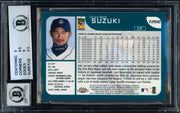 Ichiro Suzuki Autographed 2001 Topps Chrome Traded Rookie Card #T266 Seattle Mariners BGS 9 Auto Grade Gem Mint 10 Beckett BAS #15681670