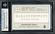 Larry Walker Autographed 1987 Southern League All-Stars Card #8 Montreal Expos Vintage Rookie Era Signature Beckett BAS #19248553
