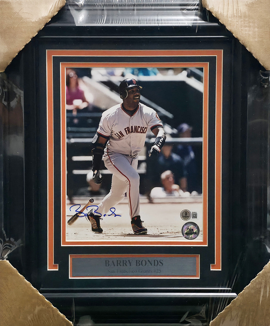 Barry Bonds Autographed Framed 8x10 Photo San Francisco Giants Beckett BAS QR #BV86501