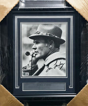 Tom Landry Autographed Framed 8x10 Photo Dallas Cowboys Beckett BAS QR #BV86497