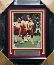 Len Dawson Autographed Framed 8x10 Photo Kansas City Chiefs "HOF 87" Beckett BAS QR #BV86495