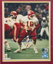 Len Dawson Autographed Framed 8x10 Photo Kansas City Chiefs "HOF 87" Beckett BAS QR #BV86495