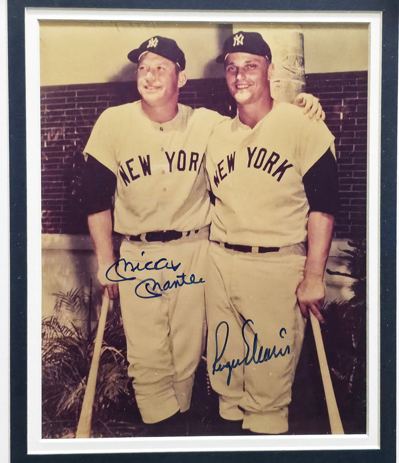 Mickey Mantle & Roger Maris Autographed Framed 8x10 Photo New York Yankees Beckett BAS #AC61173