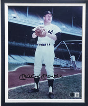 Mickey Mantle Autographed Framed 8x10 Photo New York Yankees Beckett BAS #AE85154