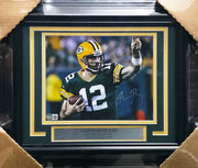 Aaron Rodgers Autographed Framed 8x10 Photo Green Bay Packers Beckett BAS QR #BA85100
