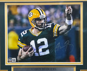 Aaron Rodgers Autographed Framed 8x10 Photo Green Bay Packers Beckett BAS QR #BA85100