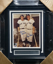 Mickey Mantle & Roger Maris Autographed Framed 8x10 Photo New York Yankees Auto Grade Mint 9 PSA/DNA & Beckett BAS #AE51004