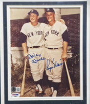 Mickey Mantle & Roger Maris Autographed Framed 8x10 Photo New York Yankees Auto Grade Mint 9 PSA/DNA & Beckett BAS #AE51004