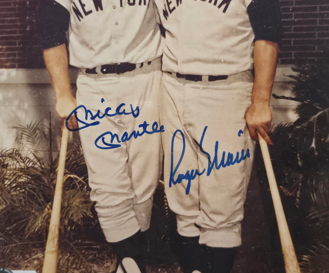 Mickey Mantle & Roger Maris Autographed Framed 8x10 Photo New York Yankees Auto Grade Mint 9 PSA/DNA & Beckett BAS #AE51004