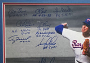 No Hitter Pitcher Club Autographed Framed 16x20 Photo With 11 Signatures Including Nolan Ryan. JSA #Z23139