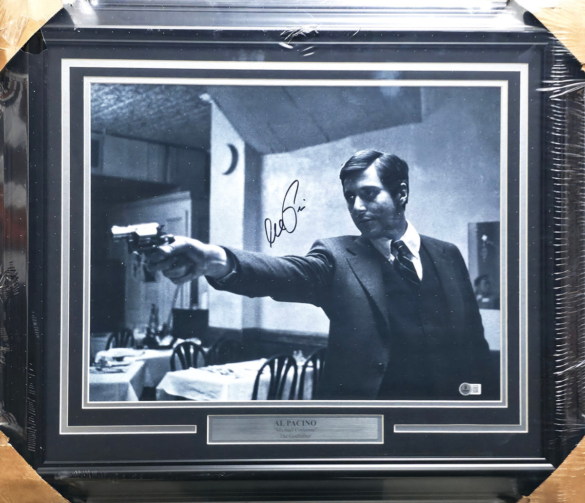 Al Pacino Autographed Framed 16x20 Photo Scarface Beckett BAS QR #BN16668