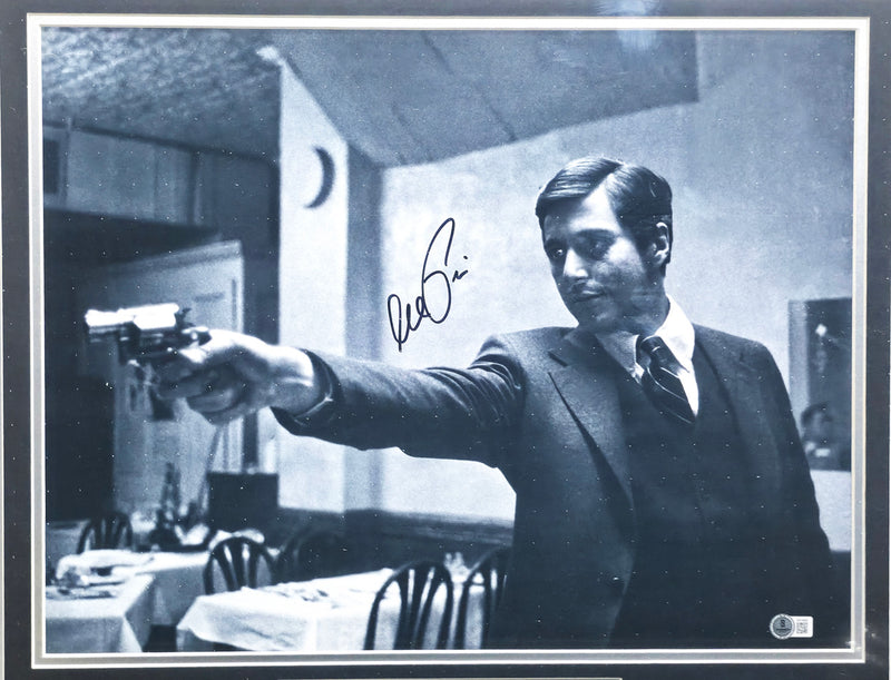 Al Pacino Autographed Framed 16x20 Photo Scarface Beckett BAS QR #BN16668