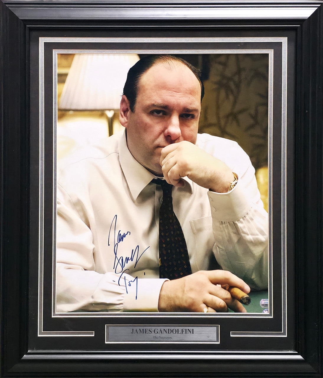 James Gandolfini Autographed Framed 16x20 Photo The Sopranos "Tony" Beckett BAS #AE85515
