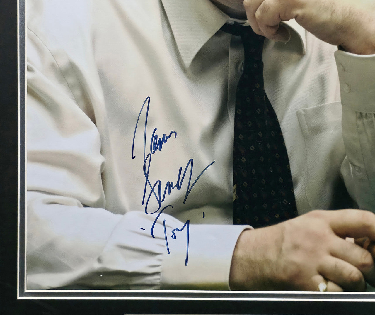 James Gandolfini Autographed Framed 16x20 Photo The Sopranos "Tony" Beckett BAS #AE85515