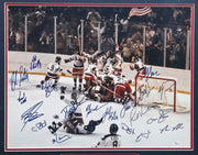 1980 Team USA Miracle On Ice Autographed Framed 16x20 Photo With 19 Signatures Including Mike Eruzione JSA #W547014