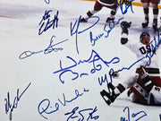 1980 Team USA Miracle On Ice Autographed Framed 16x20 Photo With 20 Signatures Including Herb Brooks Beckett BAS #AE49040