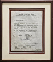 Ted Williams Autographed Framed 1955 Topps Contract Boston Red Sox With Sy Berger PSA/DNA #AO09942