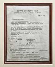 Ted Williams Autographed Framed 1955 Topps Contract Boston Red Sox With Sy Berger PSA/DNA #AO09942