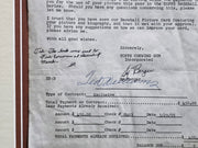Ted Williams Autographed Framed 1955 Topps Contract Boston Red Sox With Sy Berger PSA/DNA #AO09942
