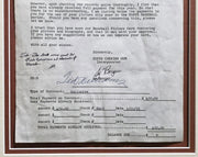 Ted Williams Autographed Framed 1955 Topps Contract Boston Red Sox With Sy Berger PSA/DNA #AO09942