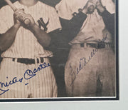 Mickey Mantle, Ted Williams & Joe DiMaggio Autographed Framed 11x14 Photo Beckett BAS #AE65547