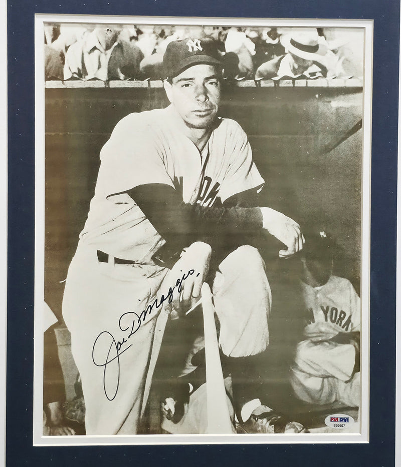 Joe DiMaggio Autographed Framed 11x14 Photo New York Yankees PSA/DNA #B92697