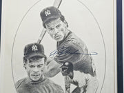 Rickey Henderson Autographed Framed 12x16 Lithograph Photo New York Yankees Beckett BAS QR #BR49989