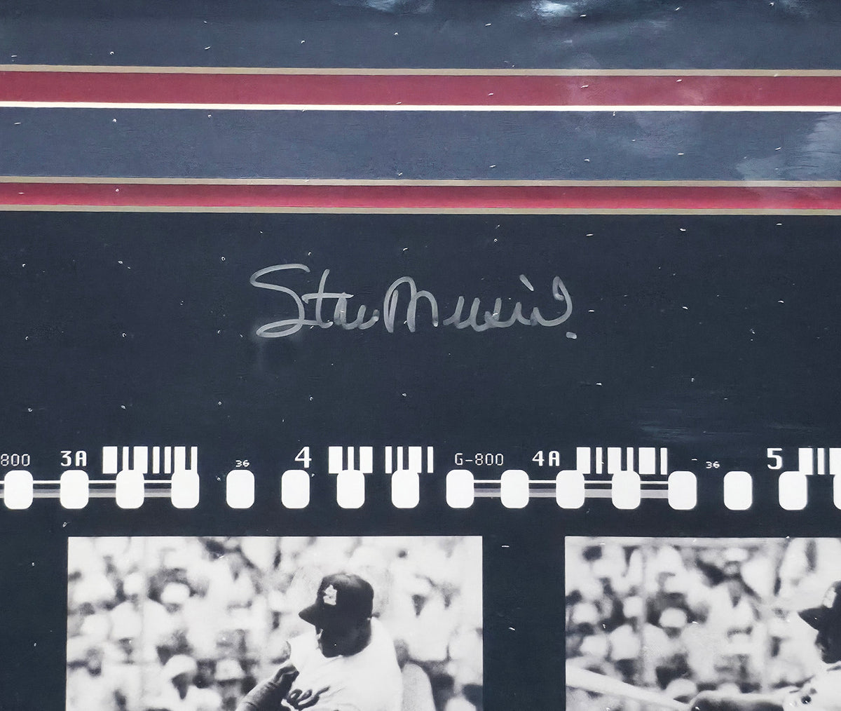 Stan Musial Autographed Framed 11x24 Film Strip Photo St. Louis Cardinals UDA Holo #BAF70608