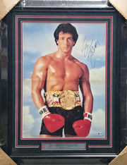 Sylvester Stallone Autographed Framed 16x22 Poster Rocky Balboa Beckett BAS #AA00088