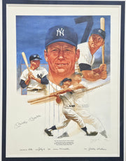 Mickey Mantle Autographed Framed 18x24 Lithograph Photo New York Yankees "436 July 4 '64 Minnesota Yankee Stadium" #436/556 JSA #ZZ11410