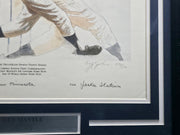 Mickey Mantle Autographed Framed 18x24 Lithograph Photo New York Yankees "436 July 4 '64 Minnesota Yankee Stadium" #436/556 JSA #ZZ11410