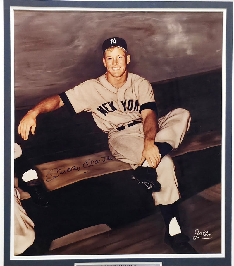 Mickey Mantle Autographed Framed 20x24 Gallo Photo New York Yankees JSA #ZZ44561
