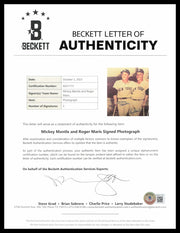 Mickey Mantle & Roger Maris Autographed Framed 8x10 Photo New York Yankees Beckett BAS #AC61173
