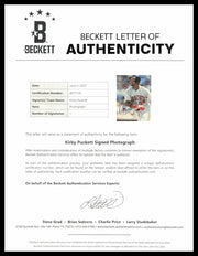 Kirby Puckett Autographed Framed 8x10 Photo Minnesota Twins Beckett BAS #AE37126