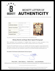 Mickey Mantle & Roger Maris Autographed Framed 8x10 Photo New York Yankees Auto Grade Mint 9 PSA/DNA & Beckett BAS #AE51004