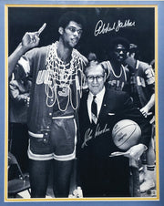 Kareem Abdul-Jabbar & John Wooden Autographed Framed 16x20 Photo UCLA Bruins Beckett BAS #AE85500