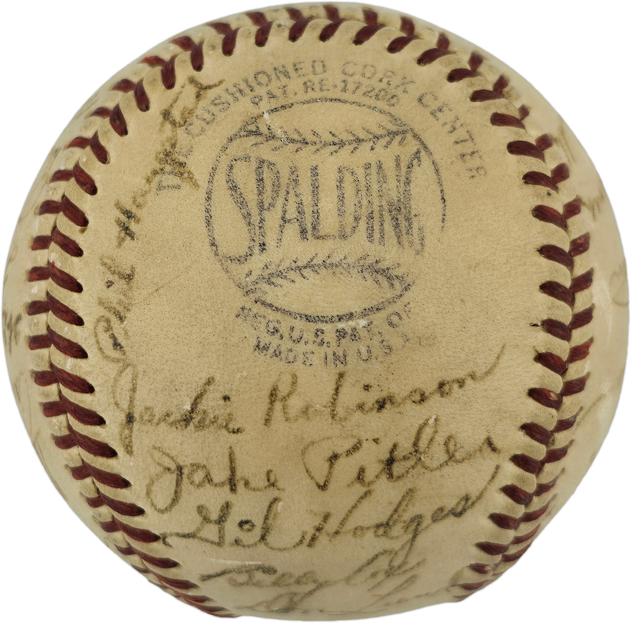 1948 Brooklyn Dodgers Team Autographed Official Frick NL Baseball With 31 Signatures Including Jackie Robinson PSA/DNA #AS04869