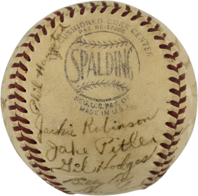 1948 Brooklyn Dodgers Team Autographed Official Frick NL Baseball With 31 Signatures Including Jackie Robinson PSA/DNA #AS04869
