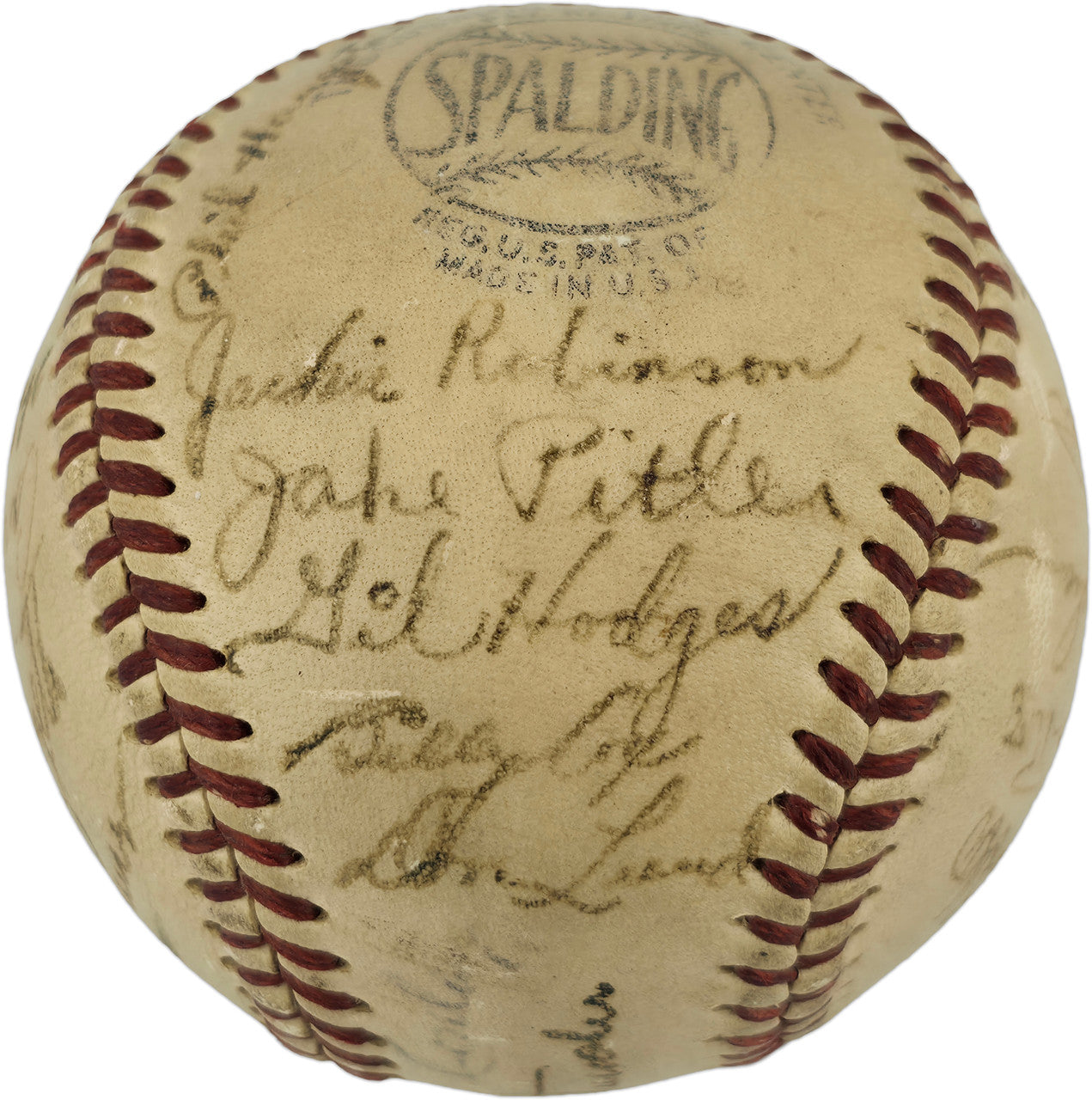 1948 Brooklyn Dodgers Team Autographed Official Frick NL Baseball With 31 Signatures Including Jackie Robinson PSA/DNA #AS04869