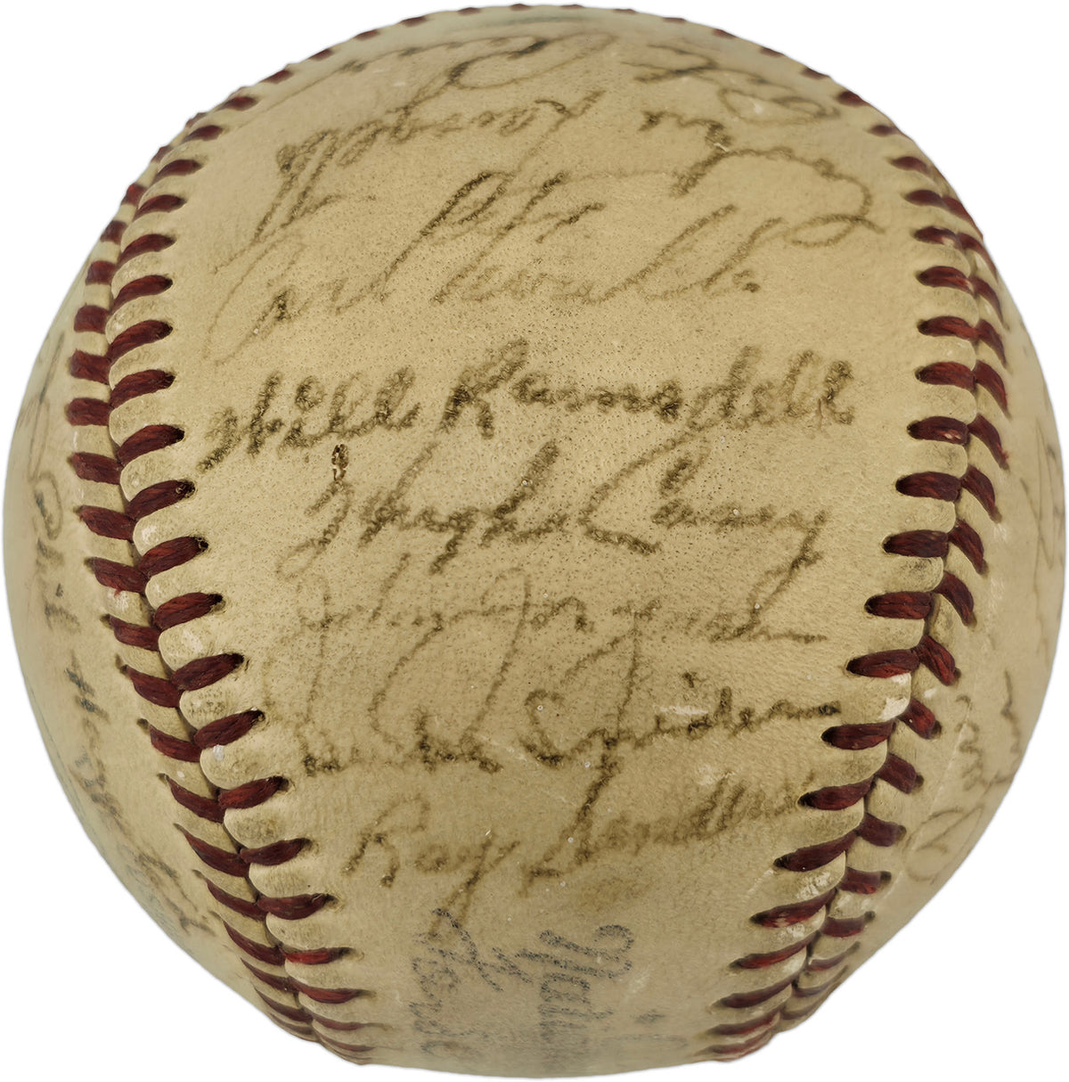 1948 Brooklyn Dodgers Team Autographed Official Frick NL Baseball With 31 Signatures Including Jackie Robinson PSA/DNA #AS04869