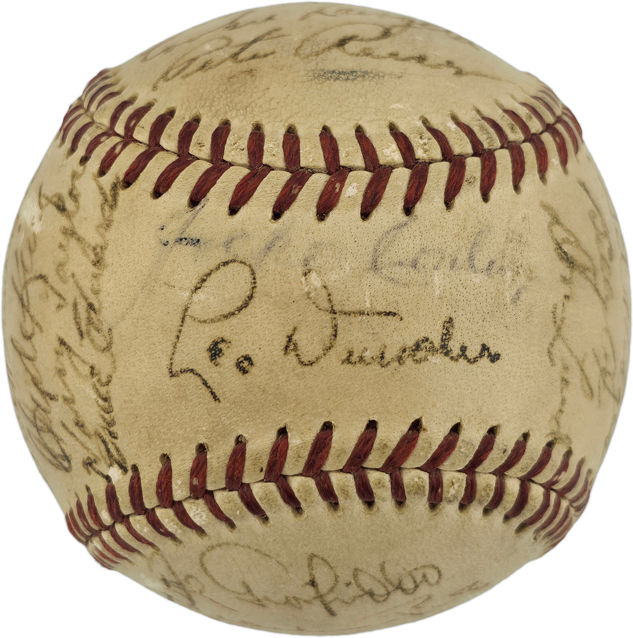 1948 Brooklyn Dodgers Team Autographed Official Frick NL Baseball With 31 Signatures Including Jackie Robinson PSA/DNA #AS04869