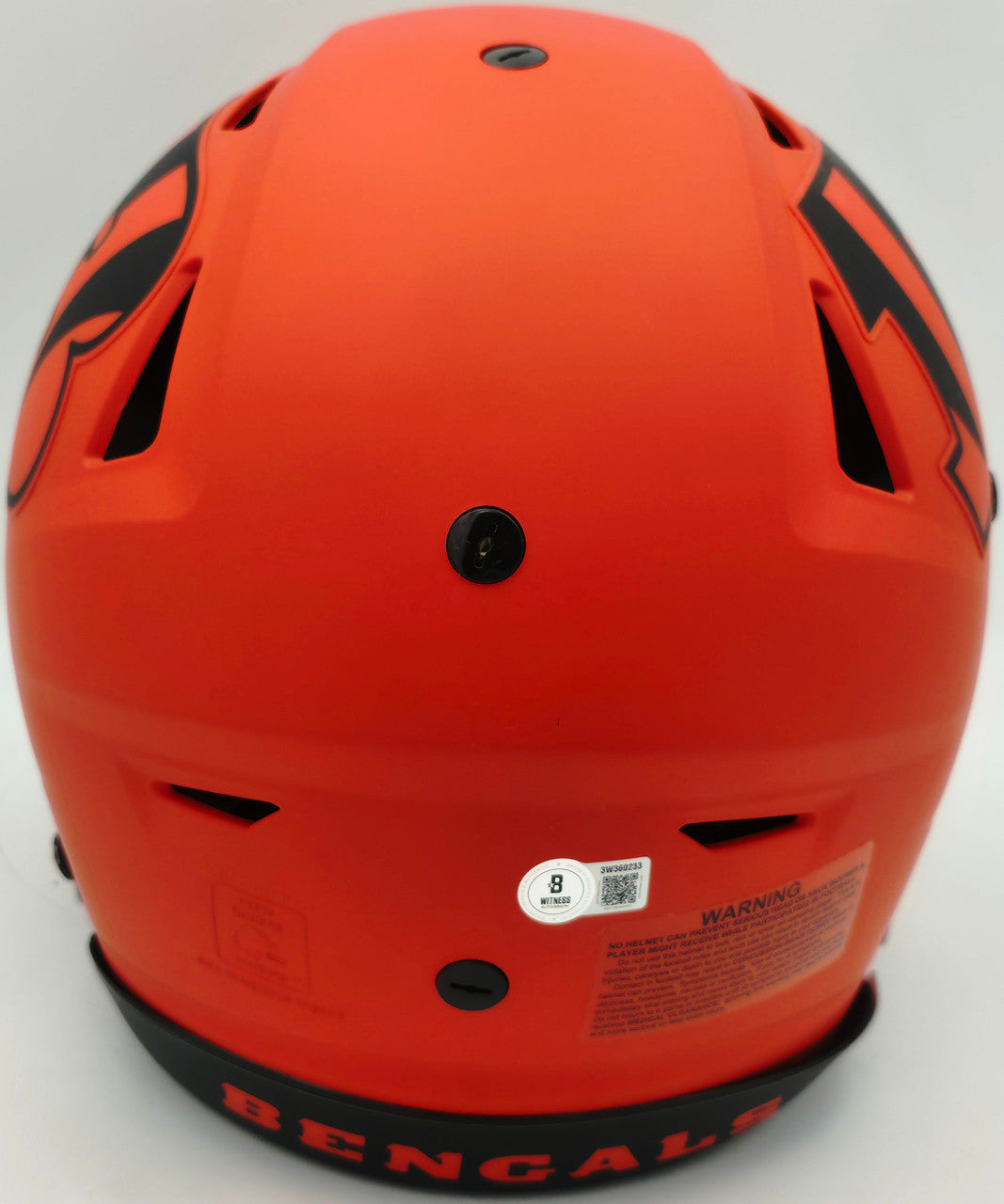 Ja'Marr Chase Autographed Cincinnati Bengals Orange Full Size SpeedFlex Authentic Helmet Beckett BAS Witness #3W360233