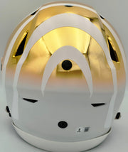 Ja'Marr Chase Autographed Cincinnati Bengals Gold Full Size SpeedFlex Authentic Helmet Beckett BAS Witness #3W360476