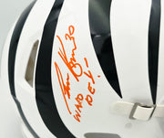 Chase Brown Autographed Cincinnati Bengals White Full Size Speed Authentic Helmet (Smudged) Beckett BAS Witness #3W399061